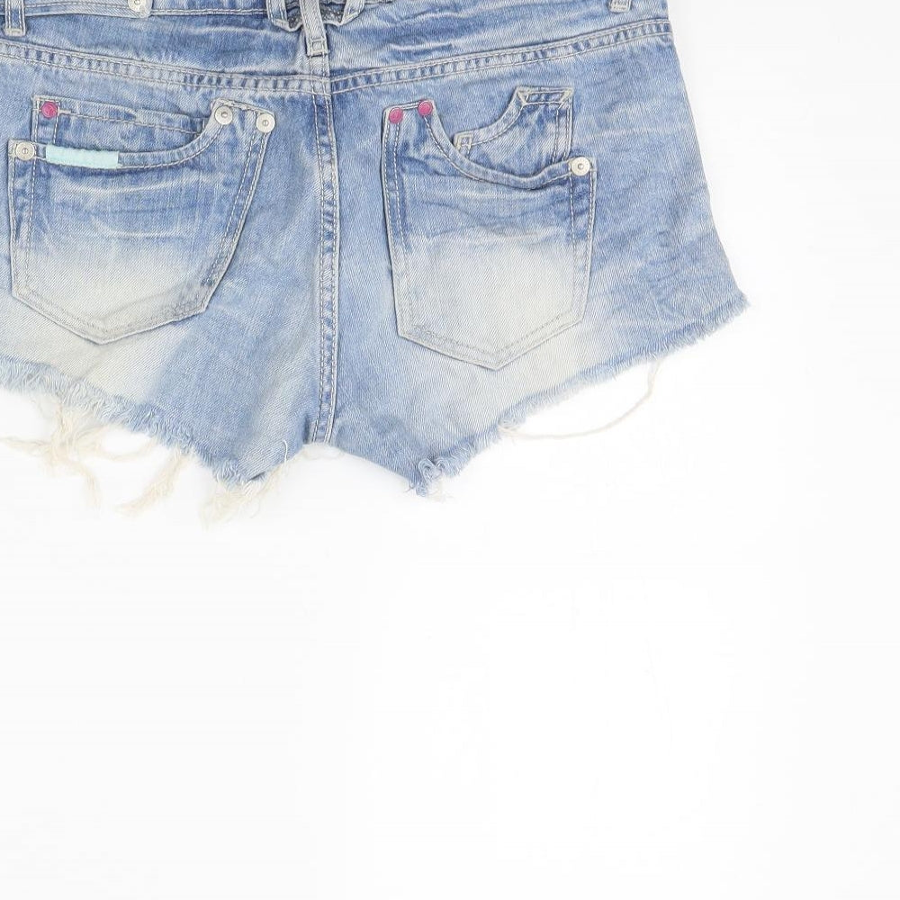 Preworn Womens Blue  Denim Cut-Off Shorts Size 12