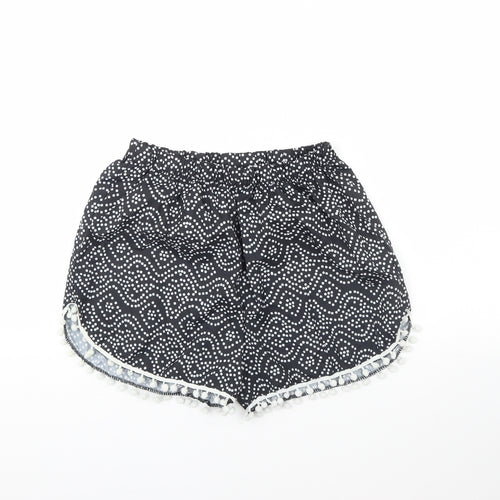 Preworn Womens Black Polka Dot  Culotte Shorts Size XL