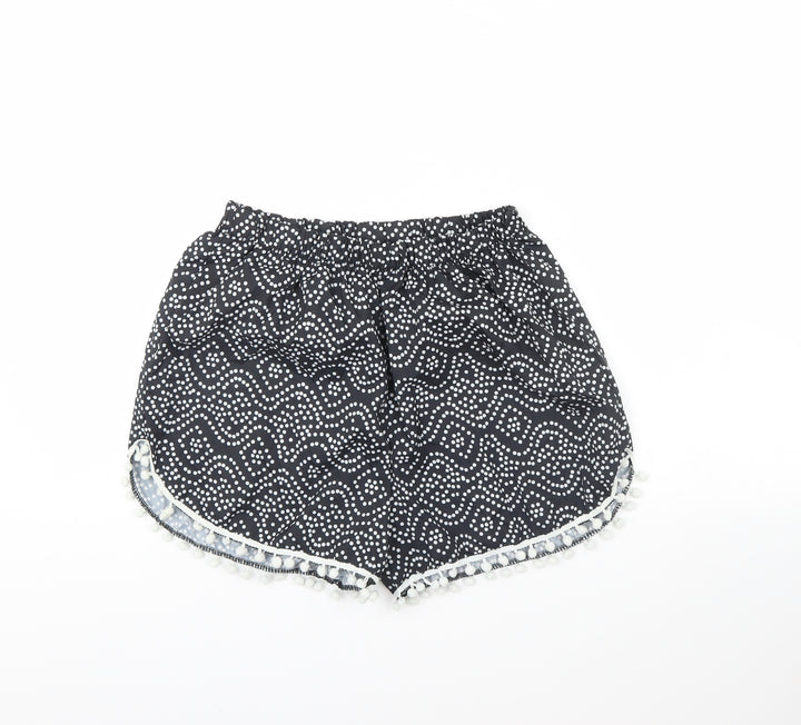 Preworn Womens Black Polka Dot Culotte Shorts Size XL
