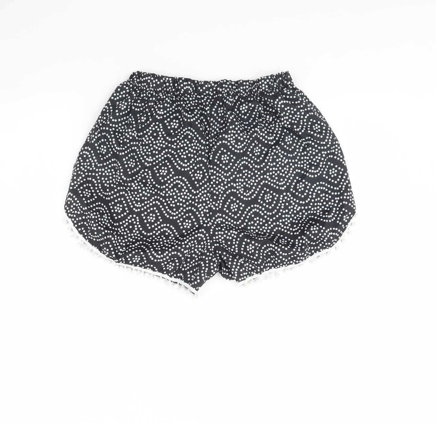 Preworn Womens Black Polka Dot  Culotte Shorts Size XL