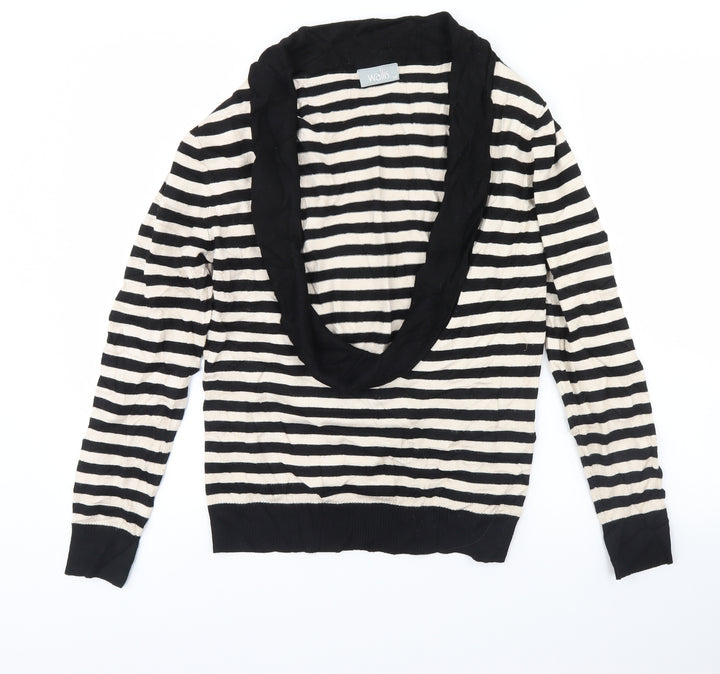 Wallis Womens Ivory Striped Pullover Jumper Size 14