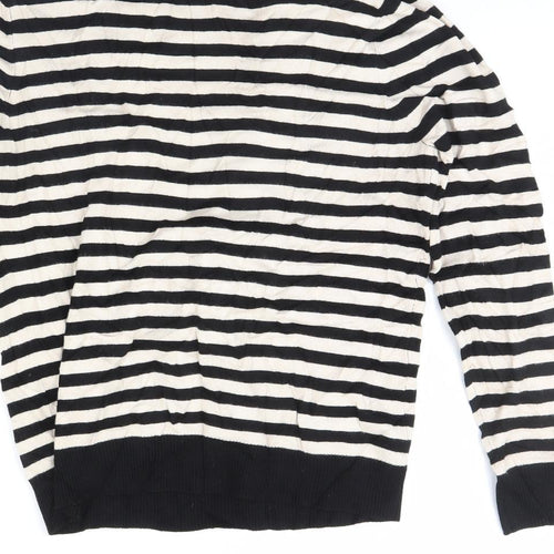 Wallis  Womens Ivory Striped  Pullover Jumper Size 14