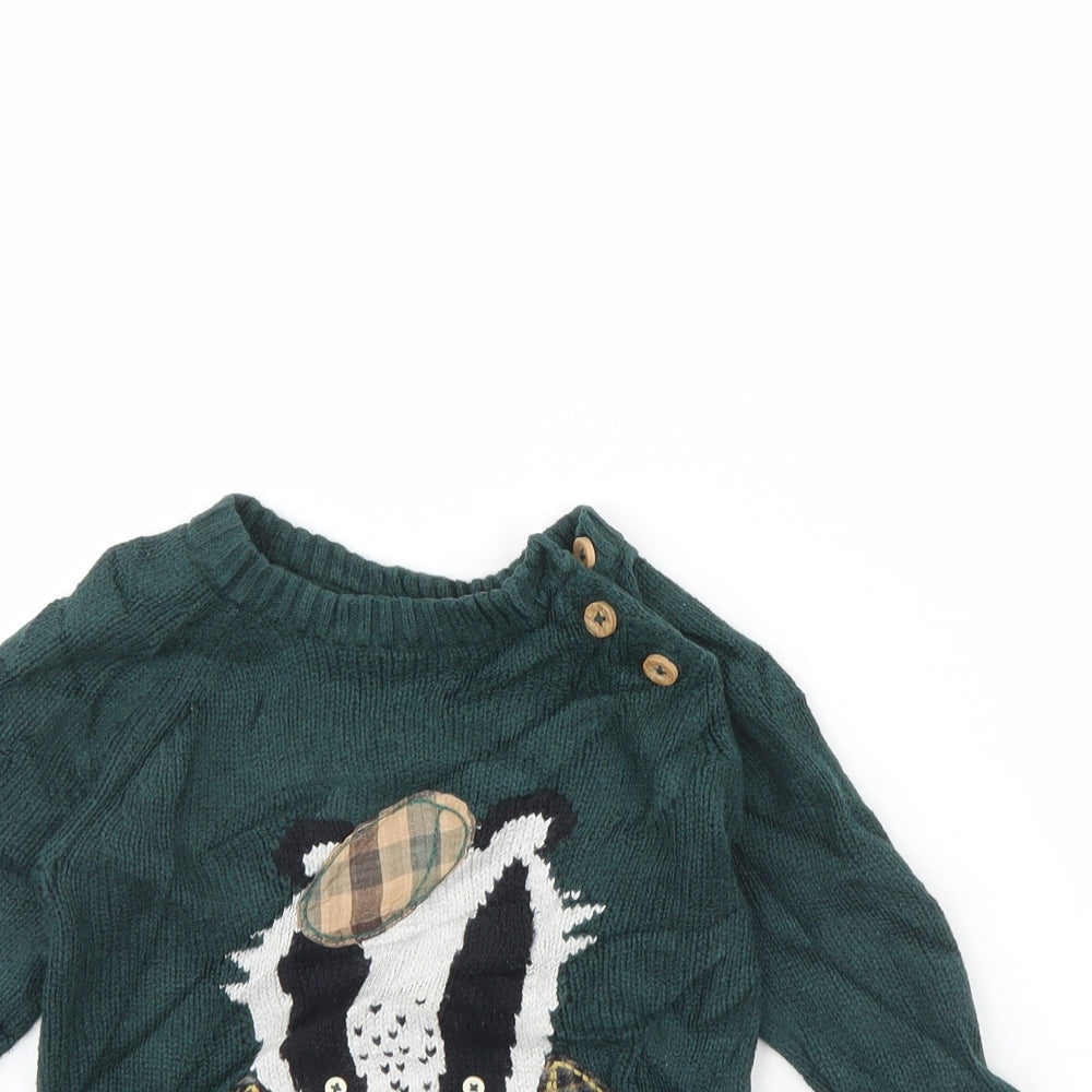 TU Girls Green   Pullover Jumper Size 3 Years  - Badger