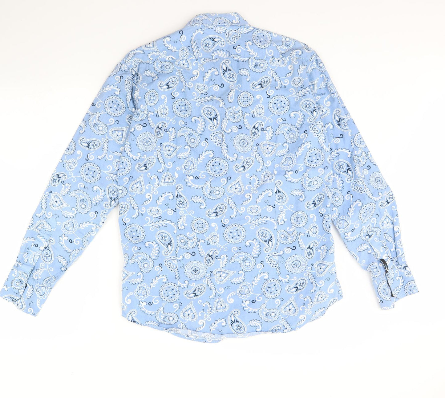 Peter werth  Mens Blue Fair Isle   Dress Shirt Size M