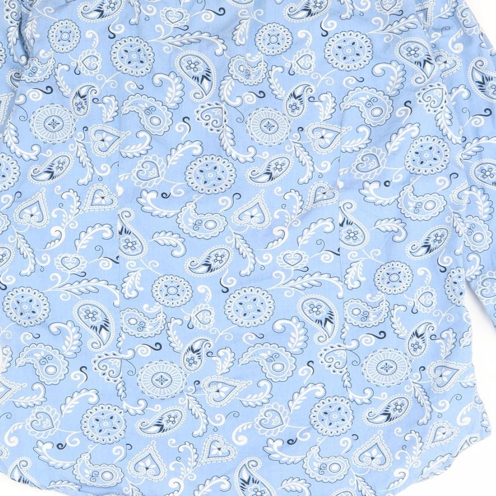 Peter werth  Mens Blue Fair Isle   Dress Shirt Size M