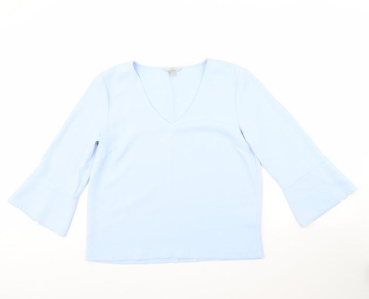 H&M Womens Blue Basic Blouse Size 12