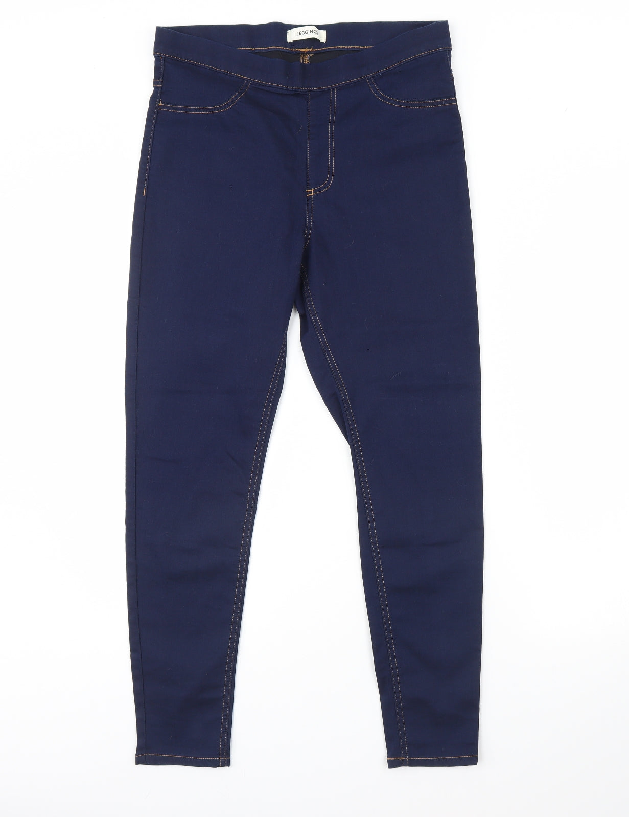 M&s Womens Blue  Denim Skinny Jeans Size 12 L28 in