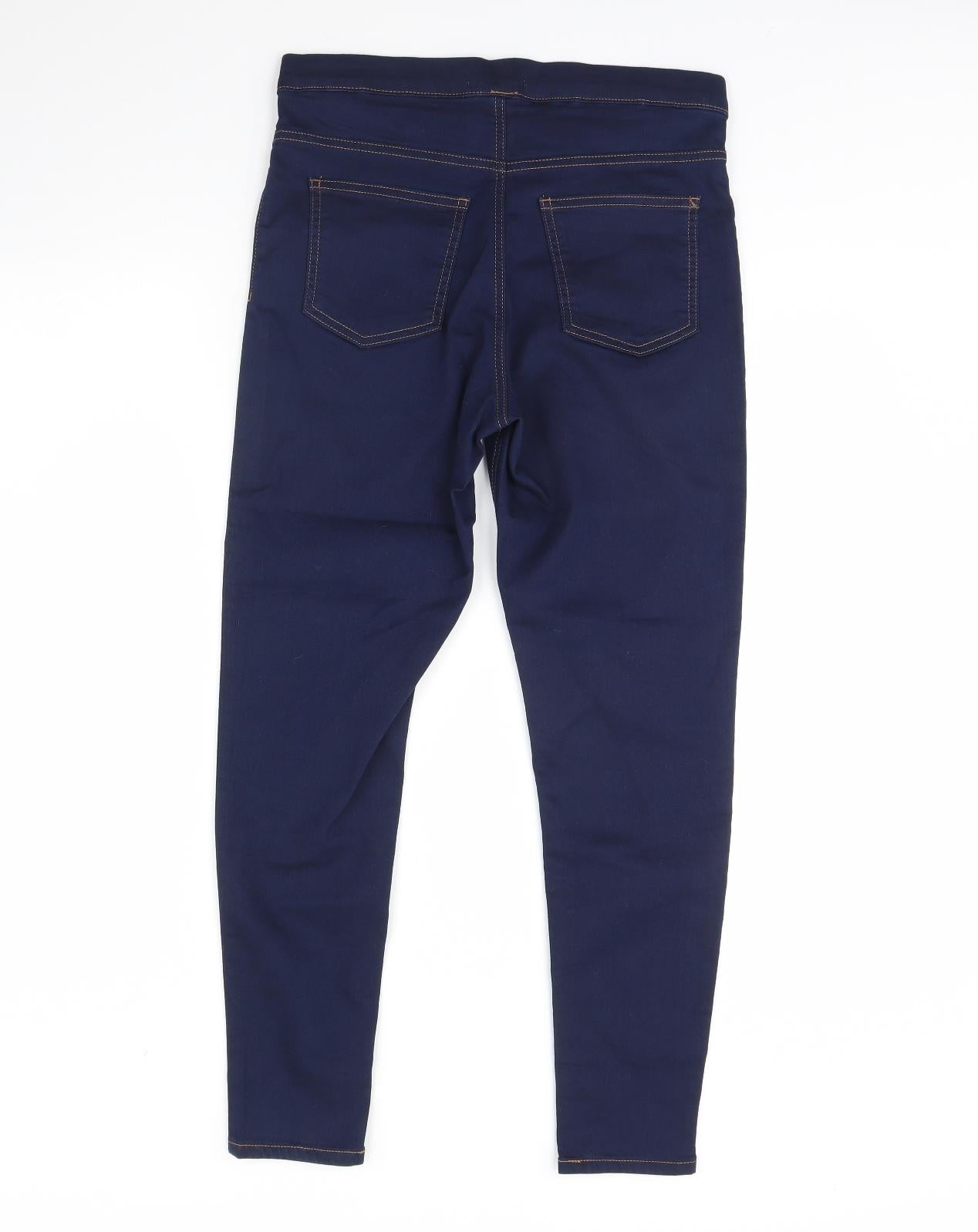 M&s Womens Blue  Denim Skinny Jeans Size 12 L28 in
