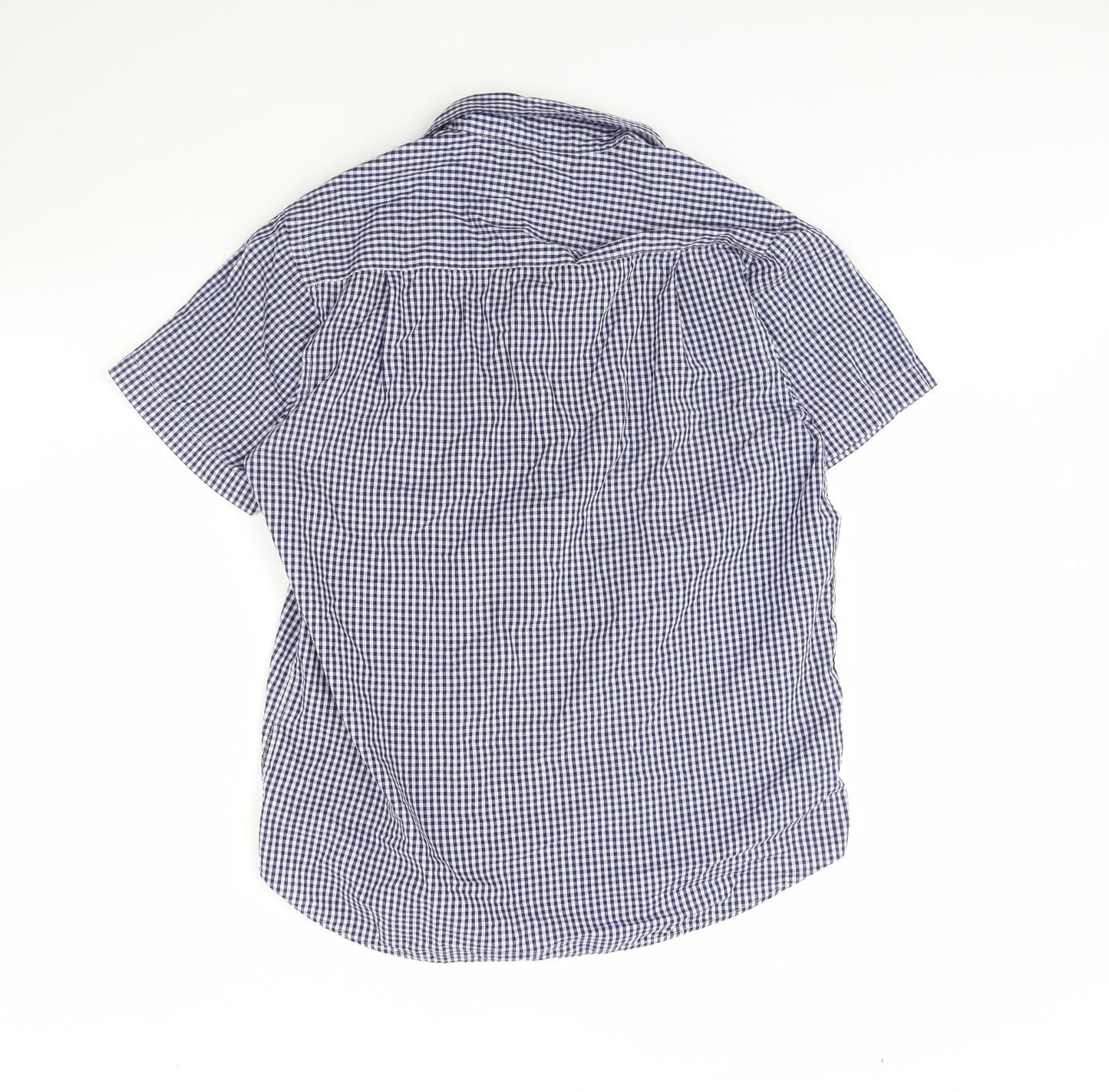 Primark Mens Blue Plaid   Dress Shirt Size M