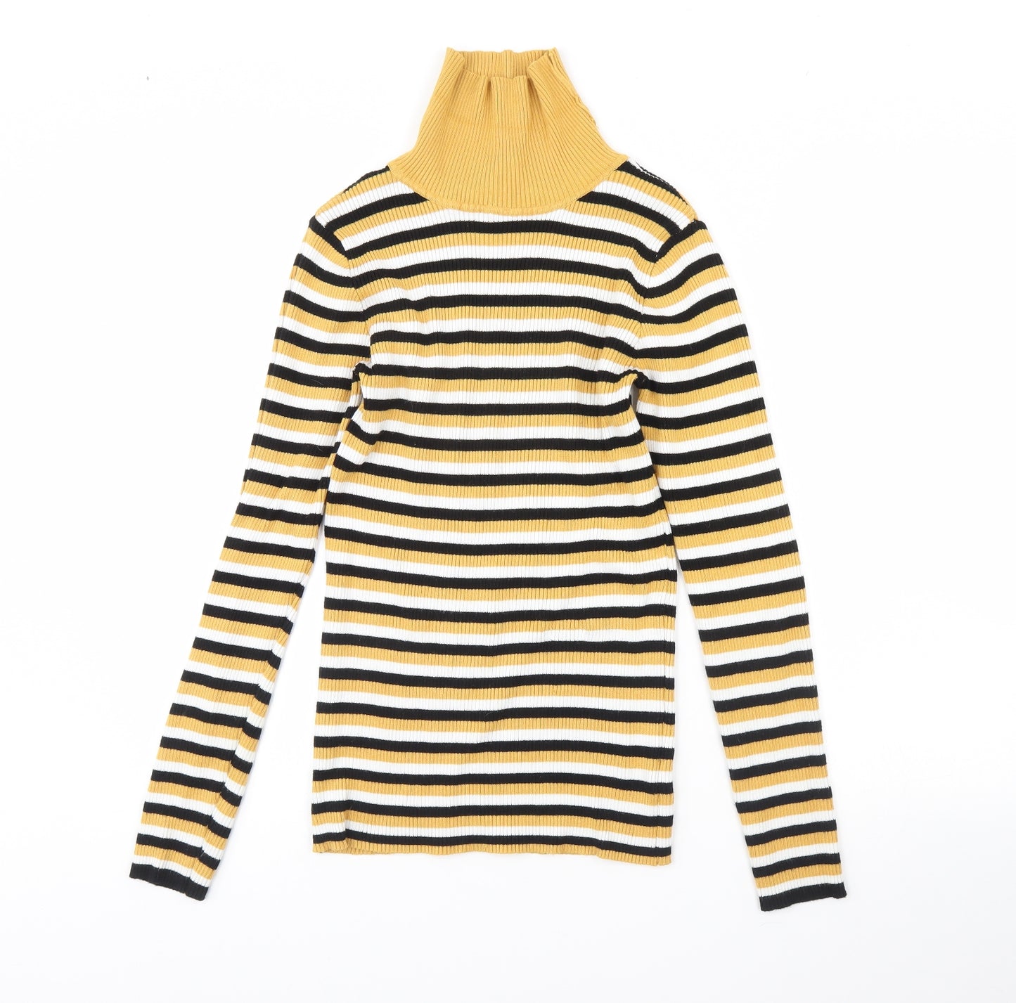 Primark Girls Yellow Striped  Pullover Jumper Size 14 Years