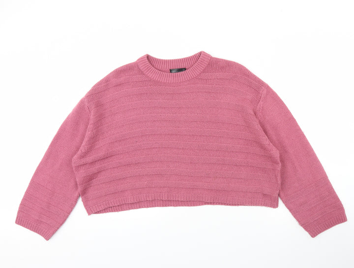 Topshop Womens Pink Pullover Jumper Size 12