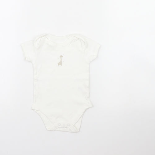Matalan Baby White   Babygrow One-Piece Size 6-9 Months  - Giraffe