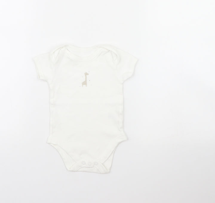 Matalan Baby White Babygrow One-Piece Size 6-9 Months - Giraffe