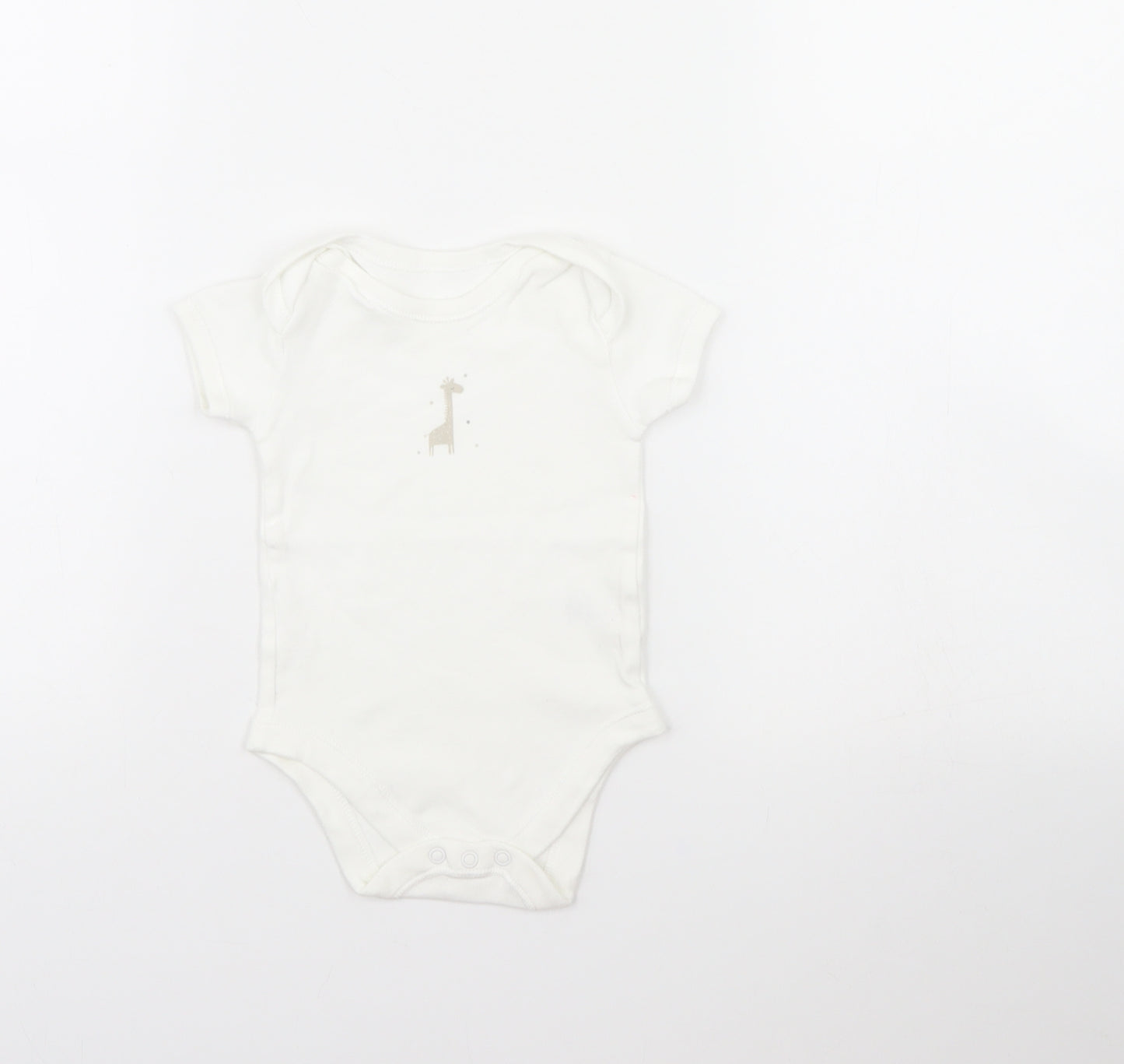 Matalan Baby White   Babygrow One-Piece Size 6-9 Months  - Giraffe