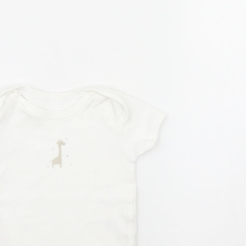Matalan Baby White   Babygrow One-Piece Size 6-9 Months  - Giraffe
