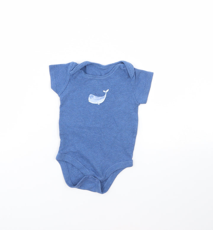 TU Baby Blue Babygrow One-Piece Size 3-6 Months - Whale
