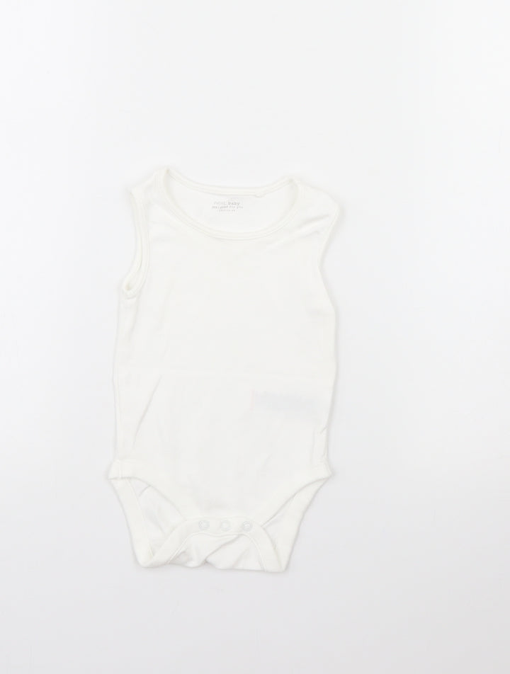 NEXT Baby White   Babygrow One-Piece Size 6-9 Months