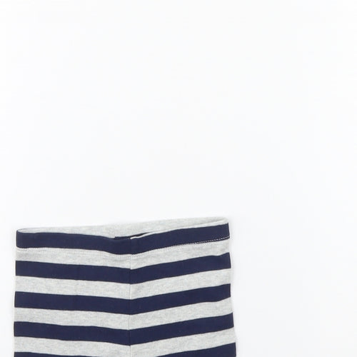 F&F Baby Grey Striped  Cropped Trousers Size 9 Months