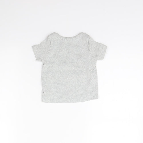 Fred & FLo Baby Grey   Basic T-Shirt Size 9-12 Months