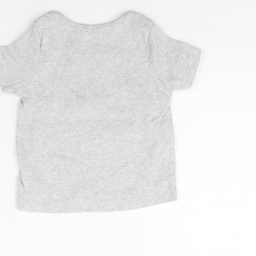 Fred & FLo Baby Grey   Basic T-Shirt Size 9-12 Months