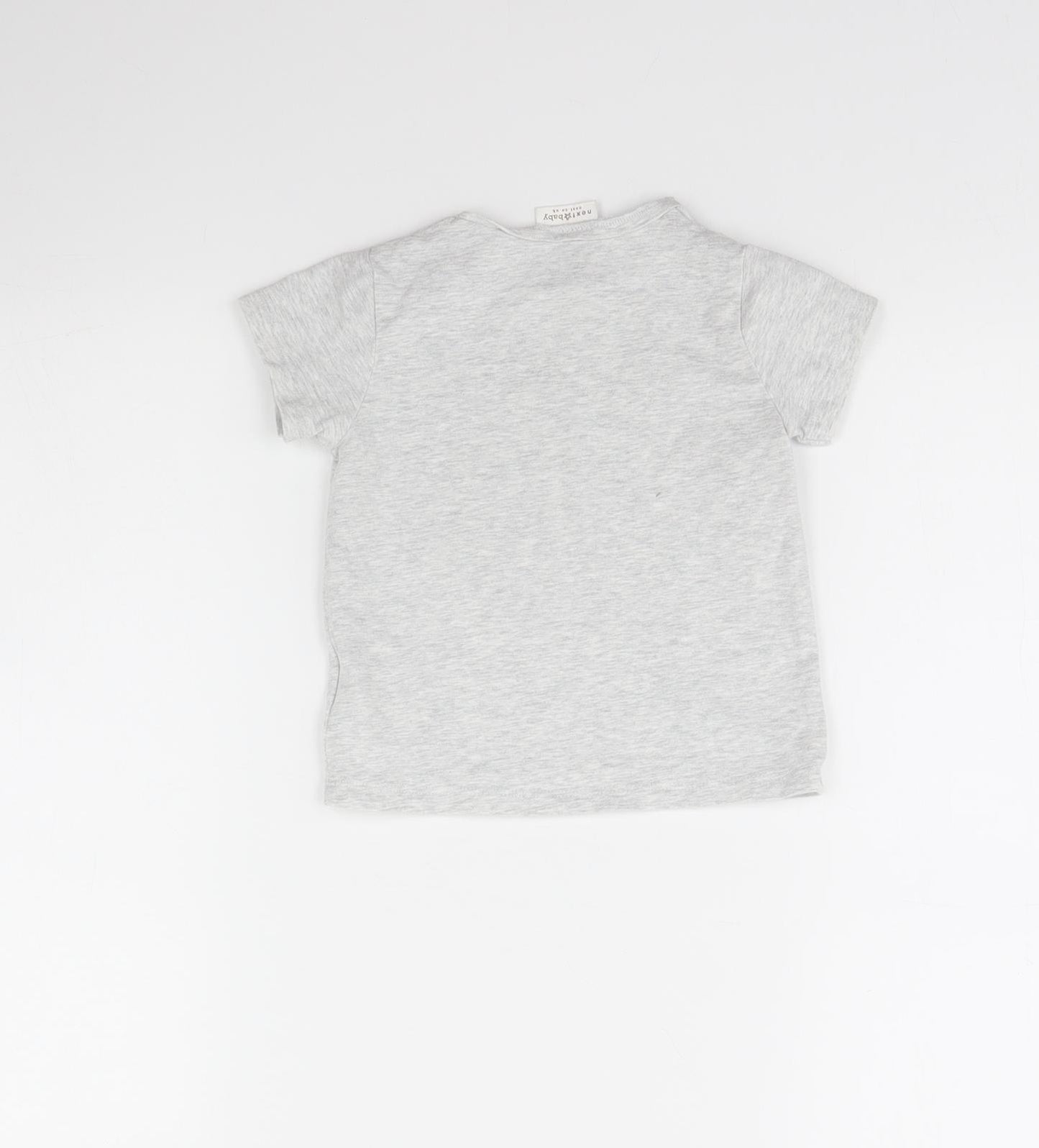 NEXT Baby Grey   Basic T-Shirt Size 12 Months  - Fish