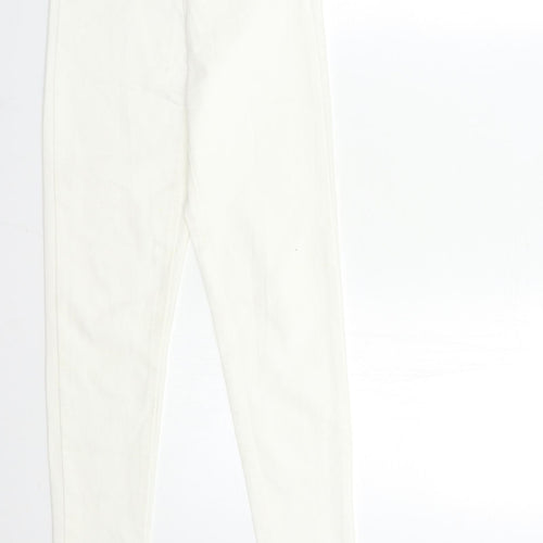 H&M Womens White  Denim Skinny Jeans Size 6 L27 in