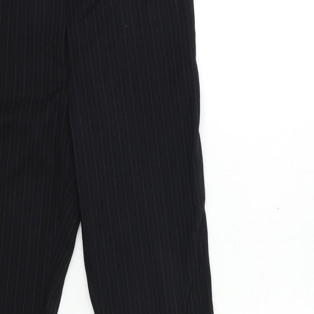 H&M Womens Black Striped  Trousers  Size 10 L33 in