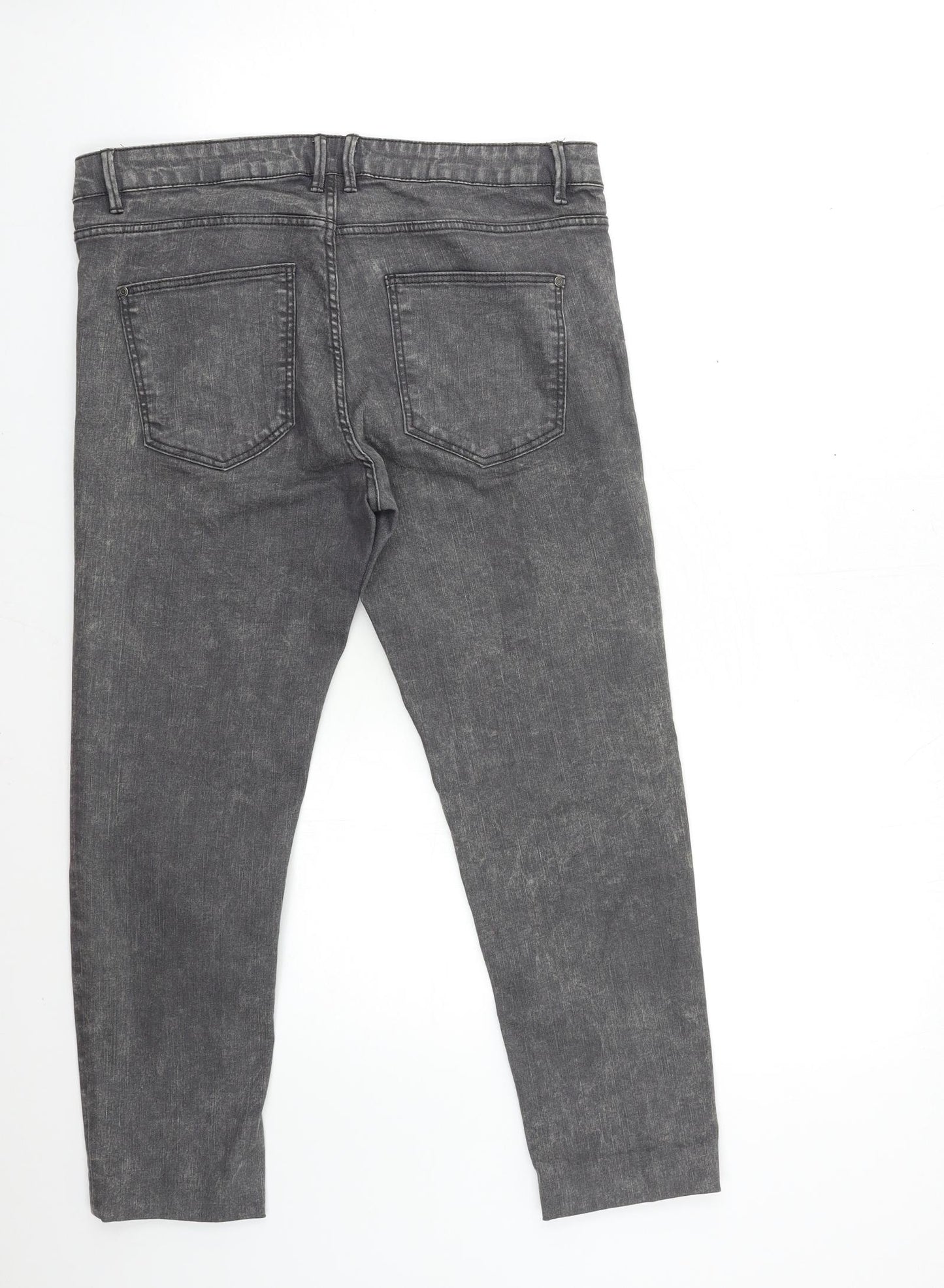 ESMARA Womens Grey  Denim Skinny Jeans Size 16 L25 in