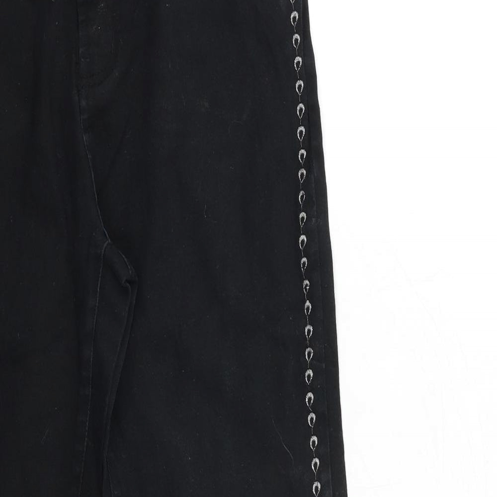 Hooray Womens Black  Denim Straight Jeans Size 16 L29 in