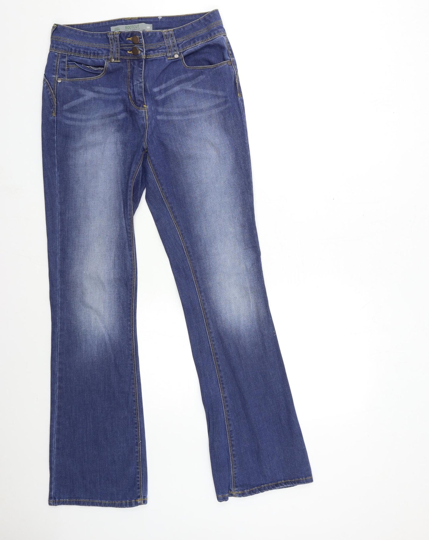 NEXT Womens Blue  Denim Flared Jeans Size 10 L31 in