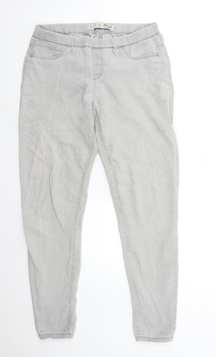 Denim & Co. Womens Grey Denim Jegging Jeans Size 12 L30 in