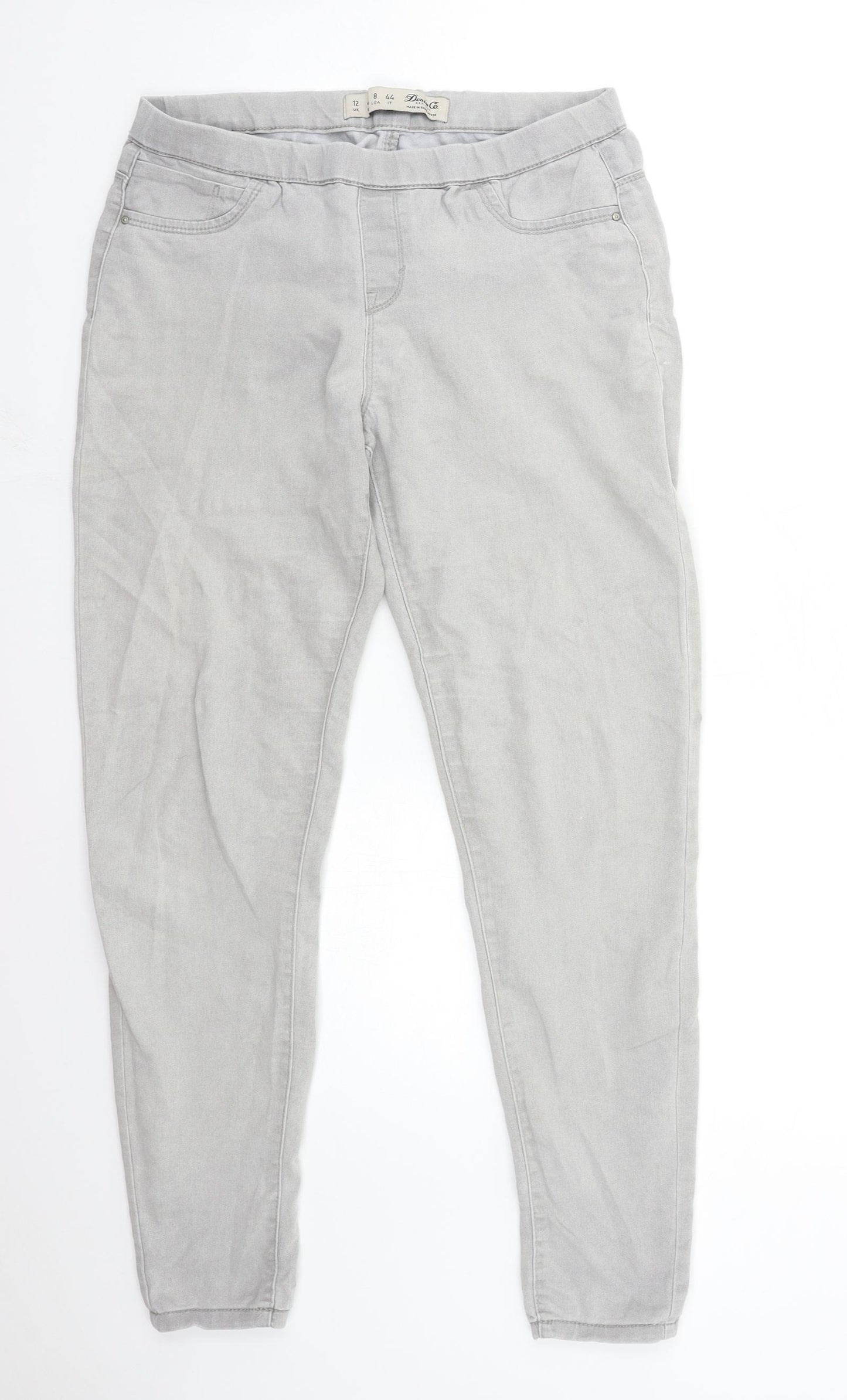 Denim & Co. Womens Grey  Denim Jegging Jeans Size 12 L30 in