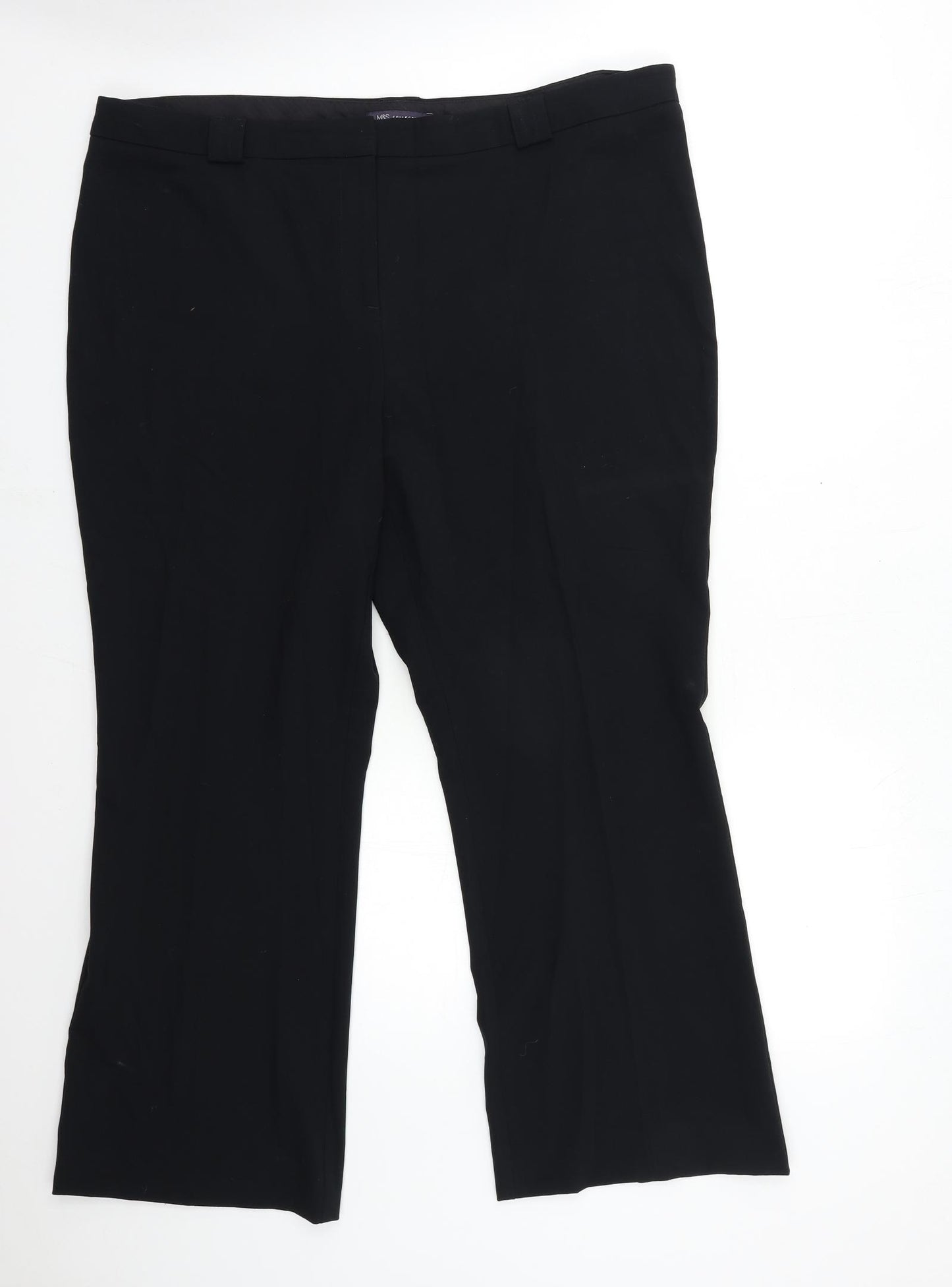 Marks and Spencer Womens Black   Trousers  Size 20 L28 in