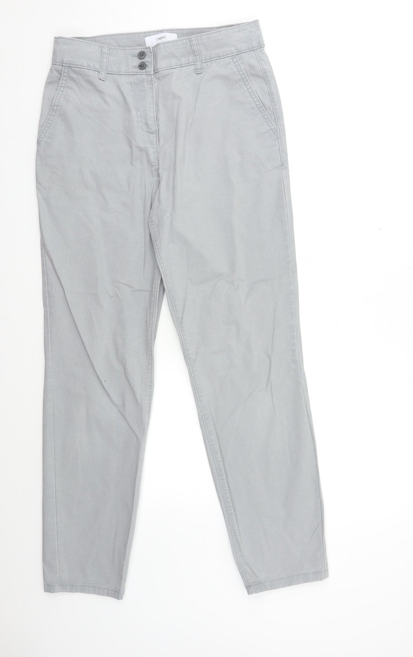 NEXT Womens Grey   Chino Trousers Size 8 L29 in