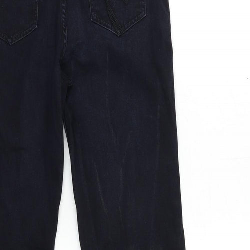 Per Una Womens Black  Denim Flared Jeans Size 10 L27 in