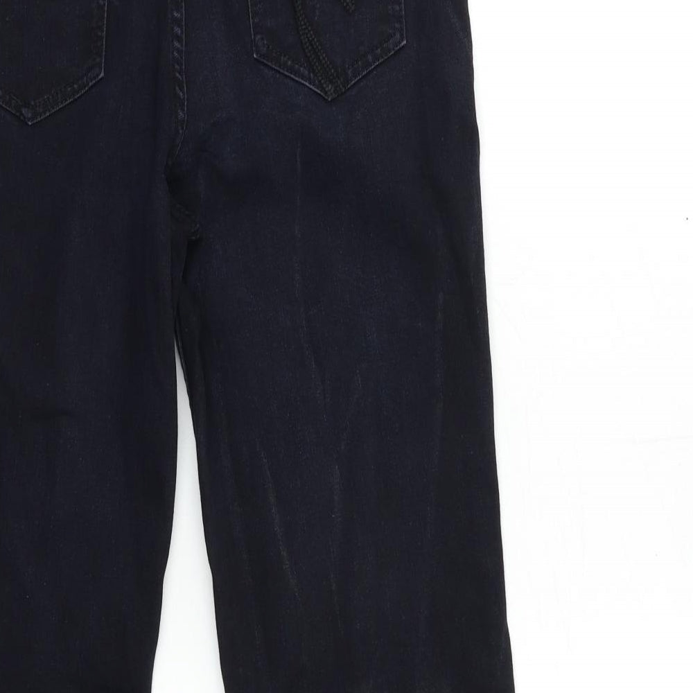 Per Una Womens Black  Denim Flared Jeans Size 10 L27 in