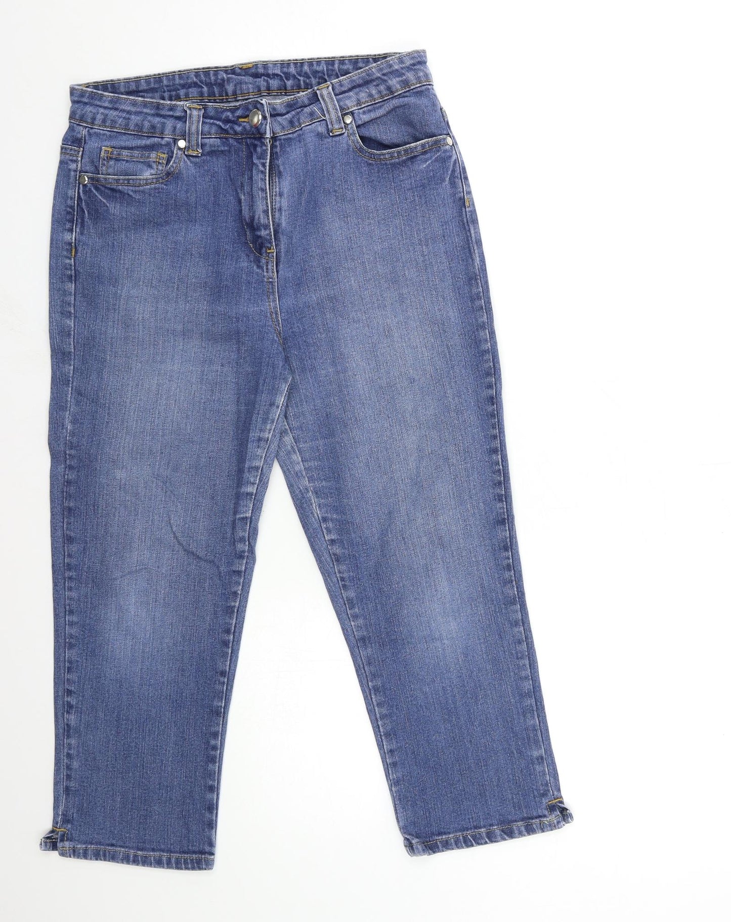 Marks and Spencer Womens Blue  Denim Cropped Jeans Size 12 L21 in