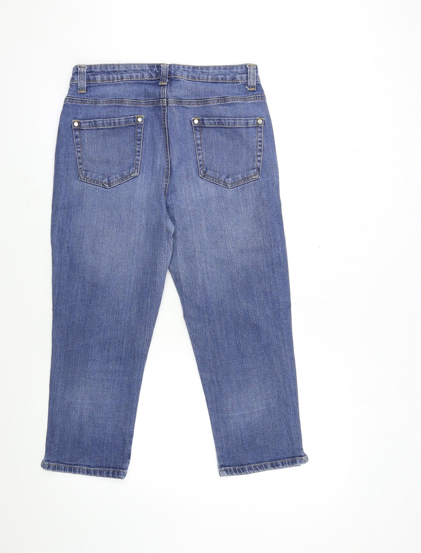 Marks and Spencer Womens Blue  Denim Cropped Jeans Size 12 L21 in