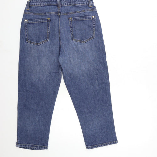 Preworn Womens Blue  Denim Cropped Jeans Size 12 L22 in