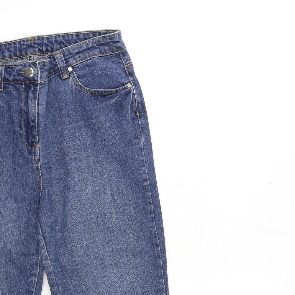 Preworn Womens Blue  Denim Cropped Jeans Size 12 L22 in