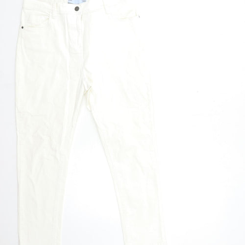 Anthology Womens White  Denim Skinny Jeans Size 14 L27 in