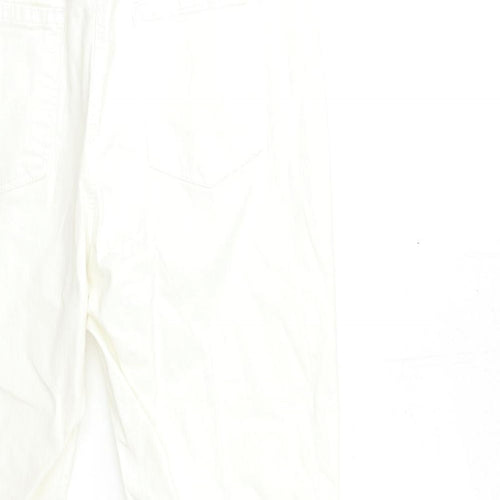 Anthology Womens White  Denim Skinny Jeans Size 14 L27 in