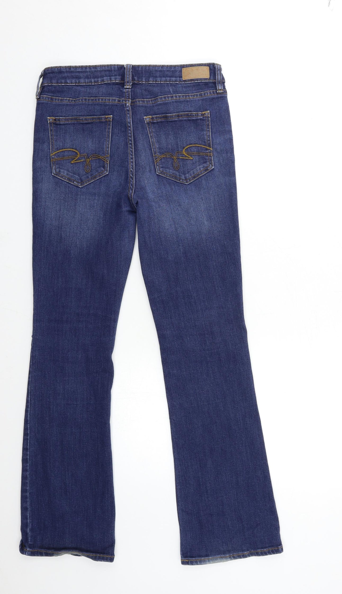 F&F Womens Blue  Denim Flared Jeans Size 10 L20 in