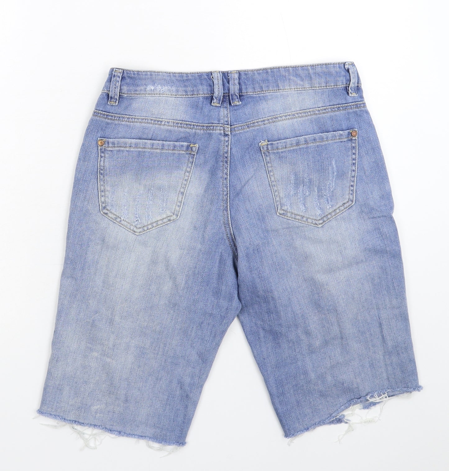 Denim & Co. Womens Blue  Denim Bermuda Shorts Size 10