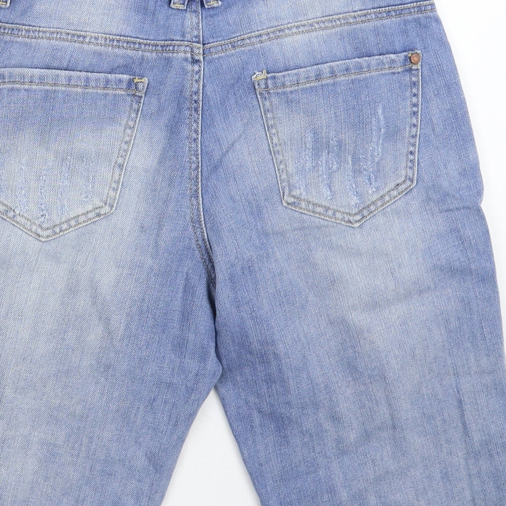 Denim & Co. Womens Blue  Denim Bermuda Shorts Size 10