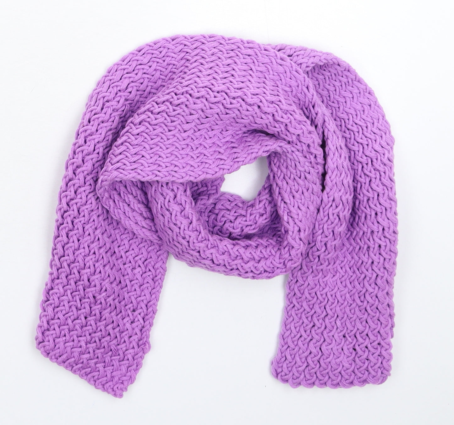 Preworn Womens Purple  Knit  Scarf