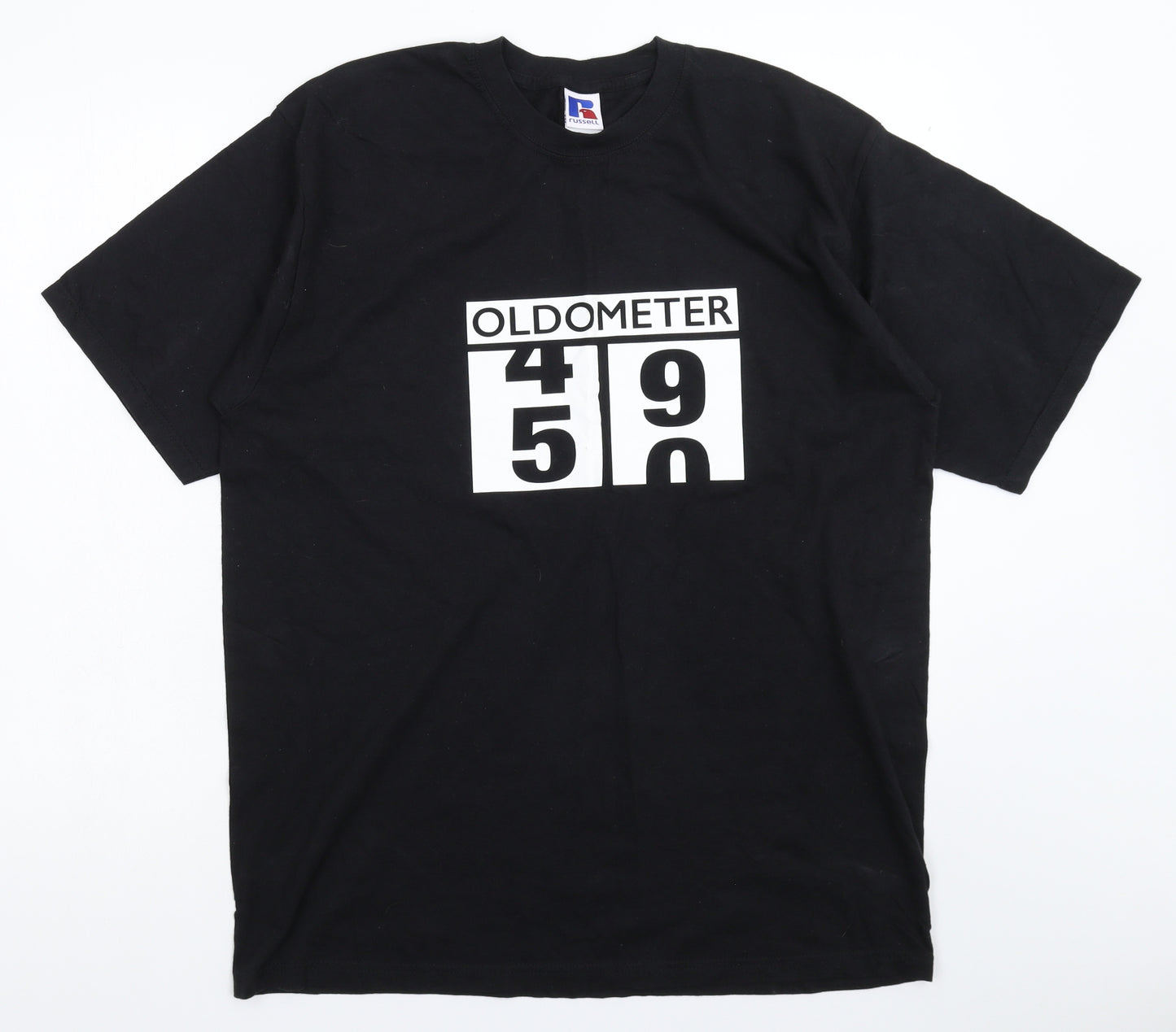 Russell Mens Black    T-Shirt Size L