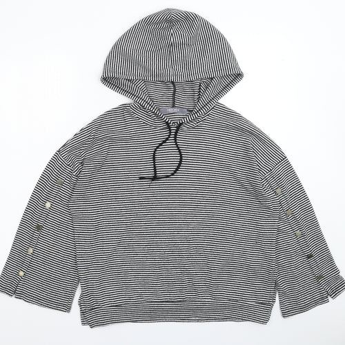 COIN 1804 Womens Multicoloured Striped  Pullover Hoodie Size S