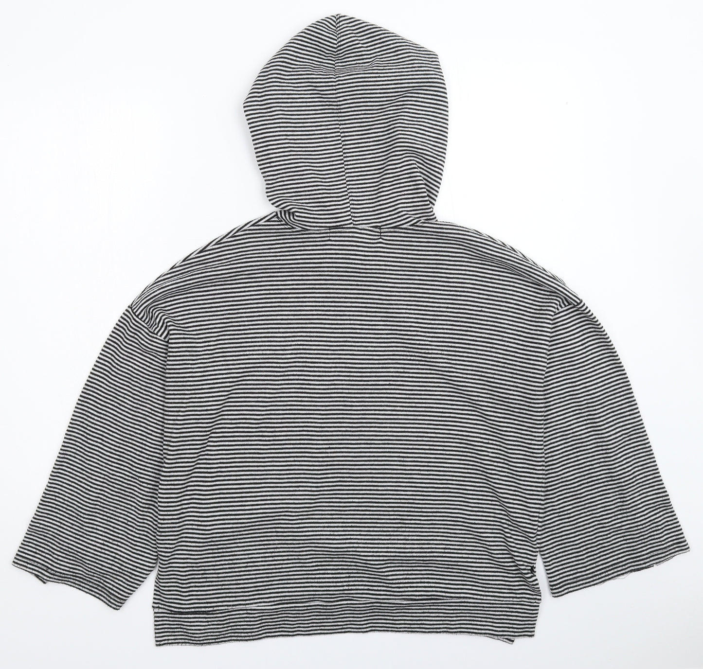 COIN 1804 Womens Multicoloured Striped  Pullover Hoodie Size S