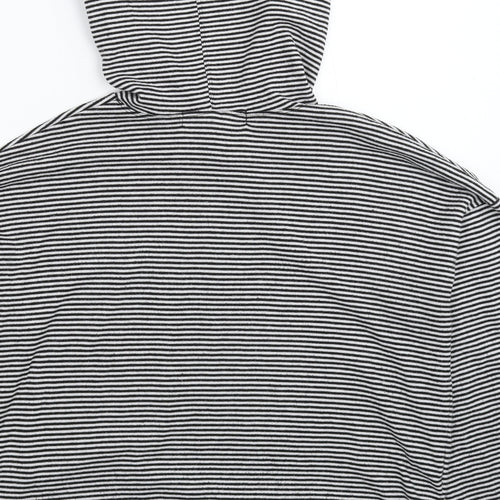 COIN 1804 Womens Multicoloured Striped  Pullover Hoodie Size S